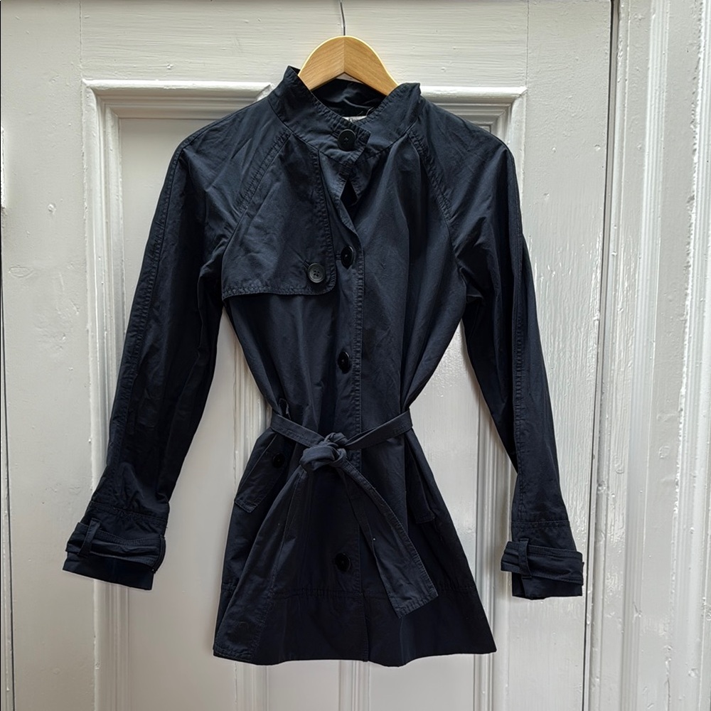 Women's Navy Belted Jacket